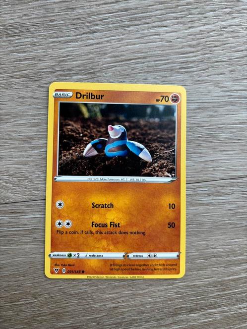 Drilbur 091/185 Vivid Voltage Pokémon, Hobby en Vrije tijd, Verzamelkaartspellen | Pokémon, Nieuw, Losse kaart, Ophalen of Verzenden