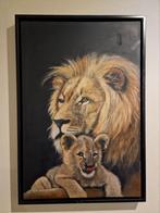 Leeuw met Welp Schilderij, Ophalen of Verzenden