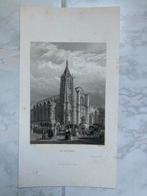 Gravure St. Severin, Paris, 1853, Thomas, beeld 13,5 x10 cm., Antiek en Kunst, Kunst | Etsen en Gravures, Ophalen of Verzenden