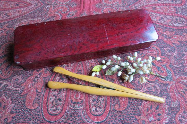 Antieke Engelse Victoriaanse papier mache handschoenendoos, Antiek en Kunst, Antiek | Overige Antiek, Ophalen of Verzenden