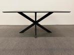 Rechthoekige eettafel HPL grijs steen 160x90, Zo goed als nieuw, Vijf personen of meer, 150 tot 200 cm, Betaalbaar-Design