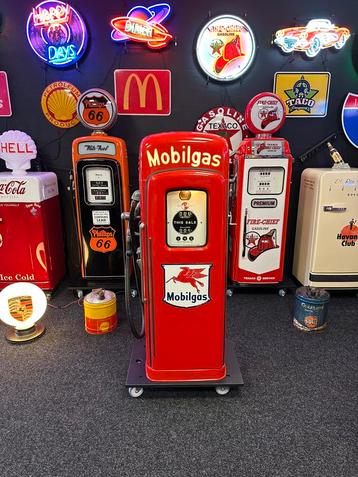 Unieke Amerikaanse benzinpomp Martin & Schwartz 80 Mobilgas beschikbaar voor biedingen