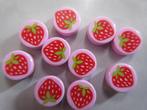 nr. 8510, 10 Ronde tegeltjes 1x1 aardbei., Ophalen of Verzenden, Zo goed als nieuw, Complete set, Lego