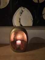 EGG WINDLICHT/KANDELAAR..GOUD EN ZWART.., Ophalen, Zwart, Metaal, Minder dan 25 cm