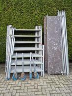 Aluminium klussteiger/ rolsteiger, Doe-het-zelf en Verbouw, Steigers, Ophalen, Gebruikt, Rolsteiger of Kamersteiger, 5 meter of hoger