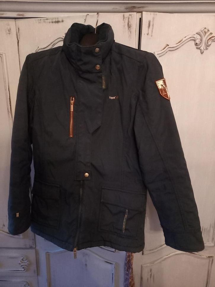Jas Equi theme, maat L, donker blauw, Dieren en Toebehoren, Paardrijkleding, Gebruikt, Dames, Bovenkleding, Overige soorten, Ophalen of Verzenden