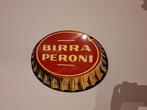 Prachtige emaille reclamebord Birra Peroni kroon dop bier, Ophalen of Verzenden, Zo goed als nieuw, Reclamebord