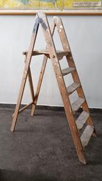 vintage decoratieve trap schildersladder jaren 50 brocante, Antiek en Kunst, Ophalen