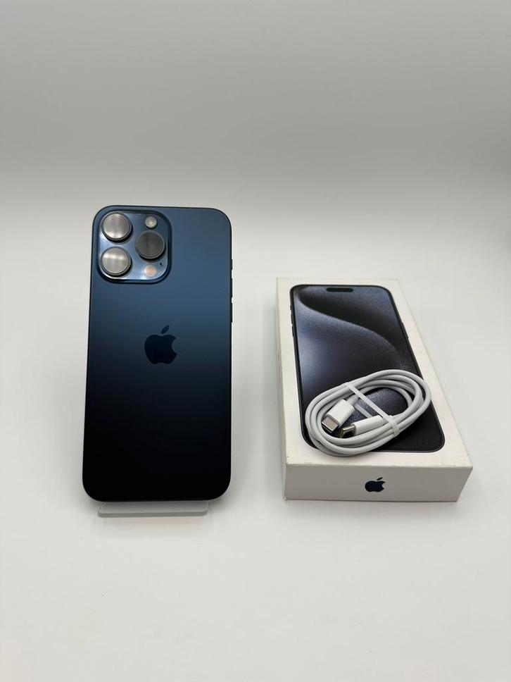 Iphone 15 Pro Max 256 GB (Blue Titanium) / Inruil mogelijk!, Telecommunicatie, Mobiele telefoons | Apple iPhone, Zo goed als nieuw