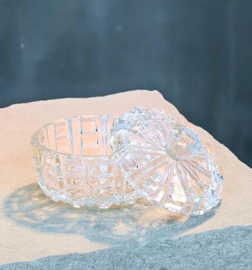 Vintage Kristallen Snoepdoos, Pot met Deksel, Antiek en Kunst, Antiek | Glas en Kristal, Ophalen of Verzenden