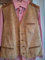 Leren trachten vest gilet 50 Tiroler, Kleding | Heren, Ophalen, Gedragen, Maat 48/50 (M), Bruin