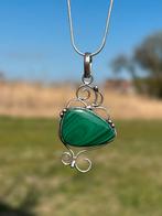 Malachiet Edelsteenketting Vintage, Sieraden, Tassen en Uiterlijk, Kettingen, Nieuw, Ophalen of Verzenden, Steen of Mineraal, Met edelsteen