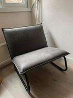 Grijs leren fauteuil van DTP design, Huis en Inrichting, Fauteuils, Ophalen, Minder dan 75 cm, Leer, Zo goed als nieuw