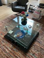 Mooie Salontafel glas met zwart, Ophalen, Gebruikt, 100 tot 150 cm, 50 tot 75 cm