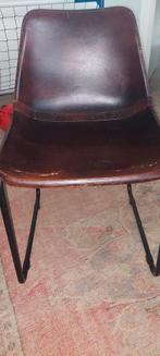 Leren Kuipstoel Bruin Vintage, Ophalen, Gebruikt, Bruin, Vintage