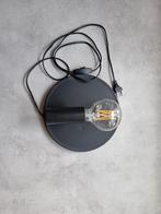 Zwarte wandlamp met snoer 25cm doorsnee, Ophalen, Gebruikt, Terrarium of Paludarium