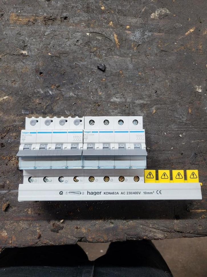 Groepenkast Onderdelen Hager/ABB - Zo Goed Als Nieuw, Doe-het-zelf en Verbouw, Elektra en Kabels, Zo goed als nieuw, Schakelaar