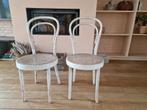 2 originele Vintage Thonet stoelen met rieten zitting, Huis en Inrichting, Stoelen, Ophalen, Gebruikt, Bruin, Hout