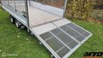 TWINTRAILER 3500kg kipper machinetransporter met loofrekken, Gebruikt