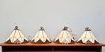 4 stuks Tiffany lampen rood wit glas in lood opknappers, Antiek en Kunst, Antiek | Lampen, Ophalen of Verzenden