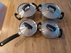 BK pannen Conical Cool 4 delig, Ophalen of Verzenden, Zo goed als nieuw, Rvs, Pannenset