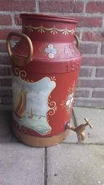 Unieke decoratieve melkbus met kraantje en beschilderingen, Ophalen of Verzenden, Gebruikt