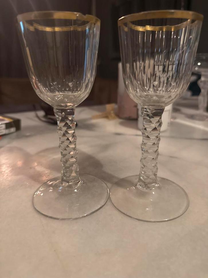 Antieke Loodglazen Kelkjes 18e Eeuw, Antiek en Kunst, Antiek | Glas en Kristal, Ophalen