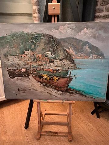 Antonio Cariello - Prachtig Marina Schilderij beschikbaar voor biedingen