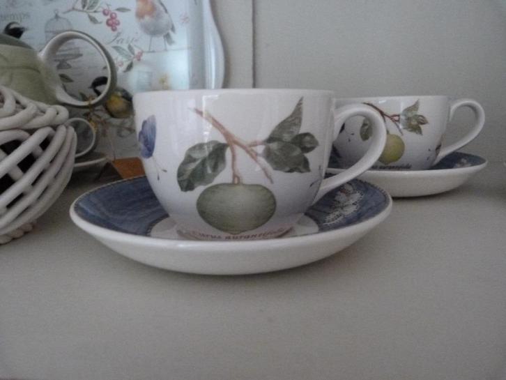 3 x kop en schotel - Sarah's garden - nieuw - Wedgewood, Huis en Inrichting, Keuken | Servies, Nieuw, Kop(pen) en/of Schotel(s)