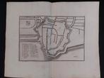 14 / plattegrond Harlingen  Gravure uit 1659 van C. Merian, Ophalen of Verzenden