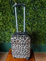 Handbagage rolkoffer luipaard, 35L, Sieraden, Tassen en Uiterlijk, Koffers, Wieltjes, 50 tot 60 cm, Hard kunststof, Ophalen of Verzenden