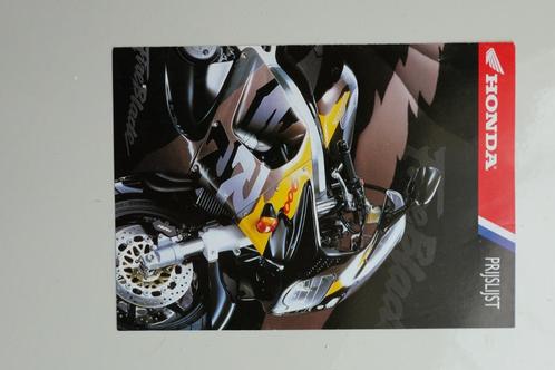 1996 Honda prijslijst NX XRV CB VT VF ST GL CA CMX XR XL CBR, Motoren, Handleidingen en Instructieboekjes, Honda, Ophalen of Verzenden