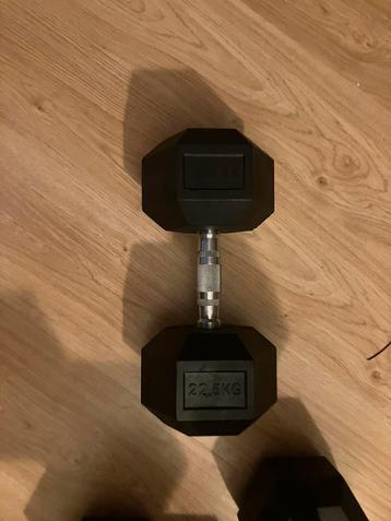 Dumbellsset 5 t/m 22,5 kg beschikbaar voor biedingen