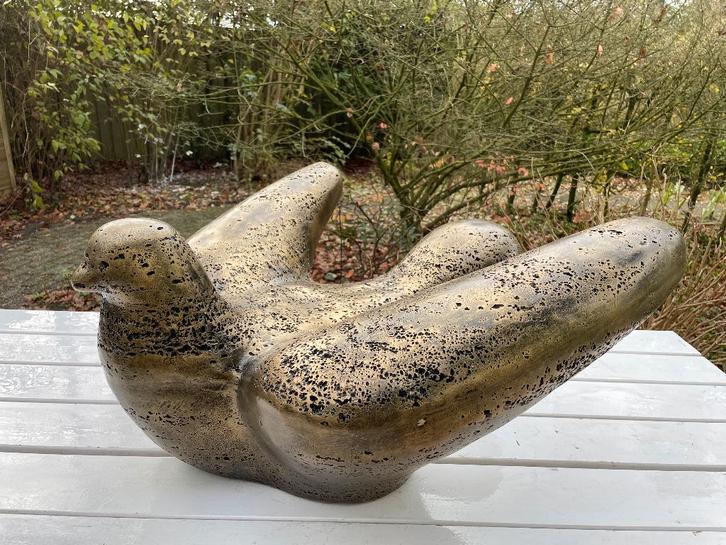 Tuinbeeld vogel, tuin, duif, zwaluw, vijver 80 cm, Tuin en Terras, Tuinbeelden, Nieuw, Dierenbeeld, Kunststof, Ophalen