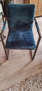 6 Velvet Stoelen - Petrol & Oker - Rookvrij, Huis en Inrichting, Stoelen, Ophalen, Overige kleuren, Zo goed als nieuw, Stof