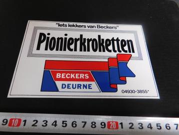 sticker Deurne Iets lekker van Beckers PIONIERKROKETTEN  beschikbaar voor biedingen