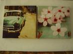 zeefdruk schilderij auto bloem buick verzamelen decoratie, Ophalen of Verzenden