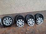 1 set van 4 stuks: winterbanden+velgen+wieldoppen Peugeot206, Ophalen