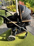 Zwarte 3 in 1 kinderwagen, Kinderen en Baby's, Kinderwagens en Combinaties, Gebruikt, Verstelbare duwstang, Combiwagen, Ophalen