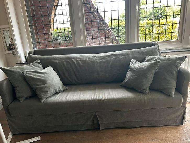 Bank & 2 fauteuils met 2 voetenbankjes Hoffz look, Huis en Inrichting, Banken | Bankstellen, Gebruikt, Stof, Ophalen