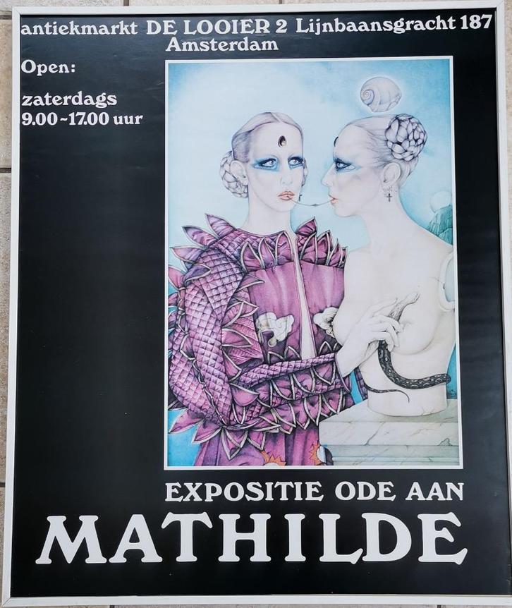 ingelijst Carel Willink Mathilde tentoonstellingsposter #2, Verzamelen, Posters, Zo goed als nieuw, Met lijst, Ophalen of Verzenden