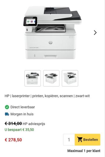 Z.g.a.n Hp laserjet 4102DW beschikbaar voor biedingen