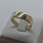 Gouden Ring 14k met Diamantje maat 20 2.7 gram, 19 tot 20, Ophalen of Verzenden, Zo goed als nieuw, Dame of Heer