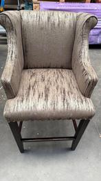 5 Luxe Barkrukken met Stof Bekleding, Gebruikt, Bruin, Ophalen of Verzenden, Vijf, Zes of meer stoelen