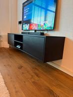 Zwart Hangend TV Meubel, Ophalen, Gebruikt, 150 tot 200 cm, Minder dan 100 cm