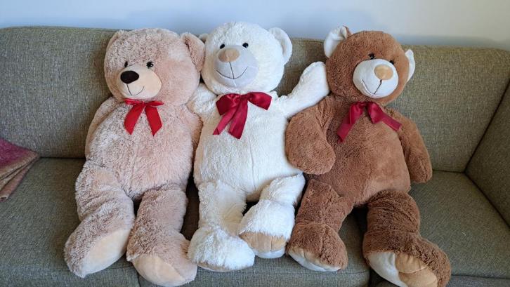3 Grote Beren Knuffels, Kinderen en Baby's, Speelgoed | Knuffels en Pluche, Zo goed als nieuw, Beer, Ophalen