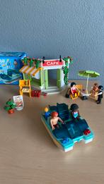 Waterfiets 9492 met  cafeetje en speelplaats/kabelbaan 4015, Kinderen en Baby's, Speelgoed | Playmobil, Ophalen of Verzenden, Zo goed als nieuw