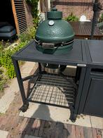 Big Green Egg Medium incl. zeer uitgebreide accessorie set, Tuin en Terras, Houtskoolbarbecues, Ophalen, Gebruikt, Big Green Egg
