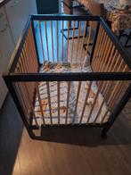 Mooie box Childhome box park 97 zwart met blank hout, Ophalen, Nieuw, Vierkant, In hoogte verstelbaar