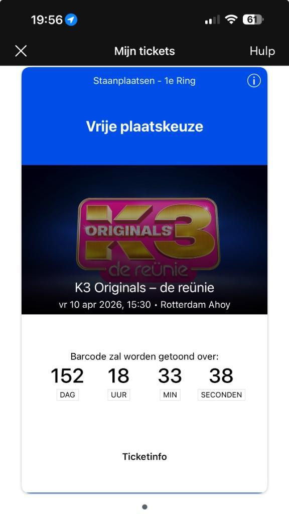 K3 Originals - 10-4-2025, Ahoy Rotterdam (MIDDAG), Tickets en Kaartjes, Concerten | Pop, Eén persoon, April